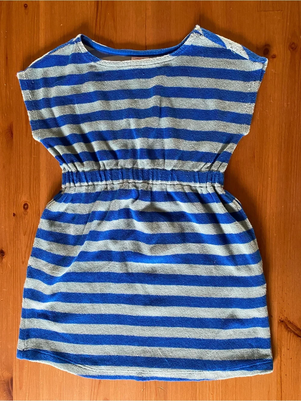 Hanna Andersson Little Girls Size 5 (110 cm) Striped Elastic-Waist Terry Dress
